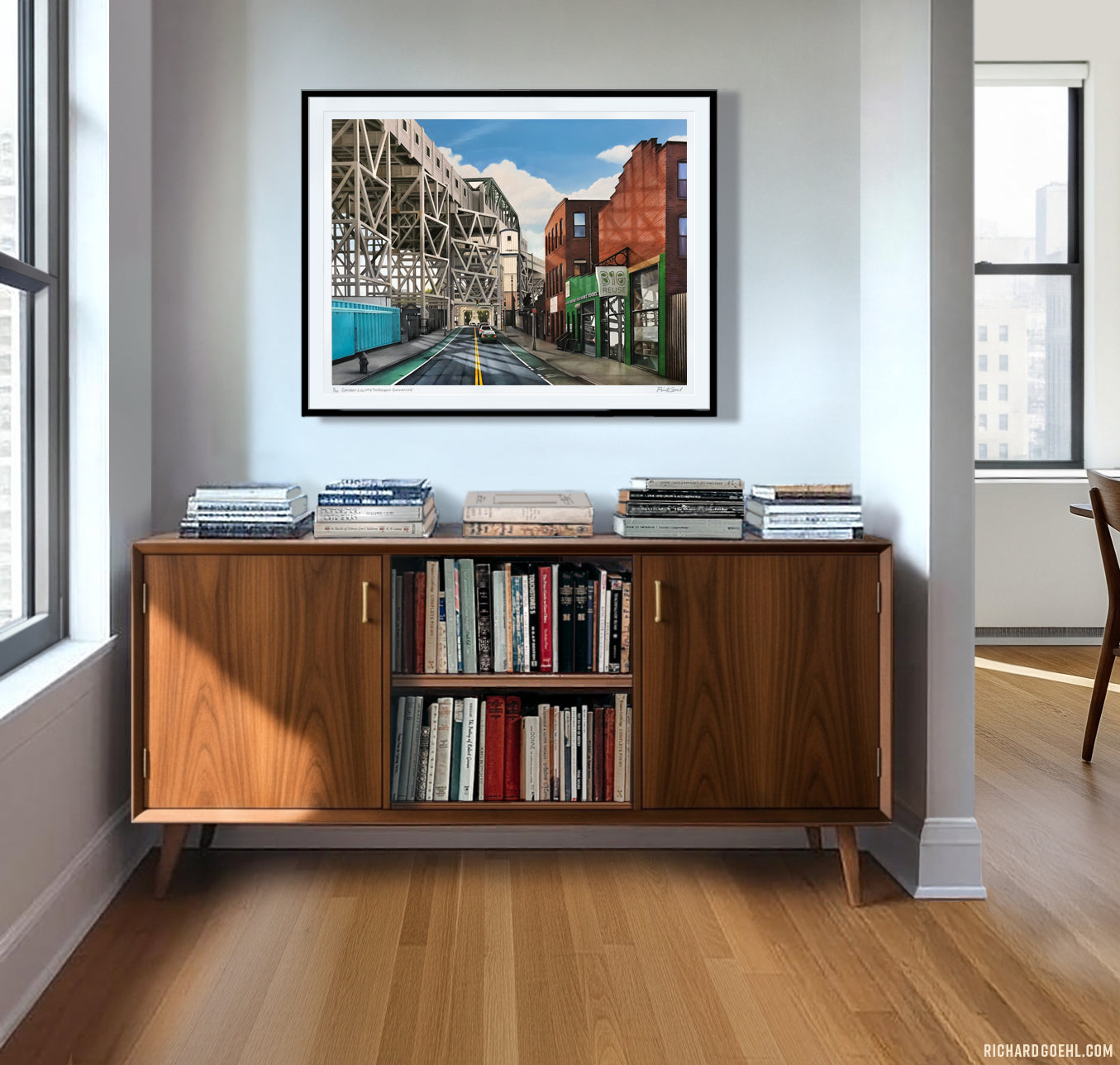Fine art print. "Green Lights Through Gowanus Brooklyn"